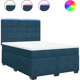 vidaXL Boxspringbett 140 x 200 cm Blau
