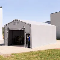 TOOLPORT Outlander 5x8m Zelthalle, PRIMEtex-Plane, grau, ohne Statik -