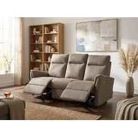 3-Sitzer HOME AFFAIRE "FINNARA, 3-Sitzer,elelektrische Relaxfunktion in 2 Sitzen, USB A/C", beige (taupe), B:180cm H:103cm T:88cm, 100% POLYESTER, Sofas, Liegefunktion 105-135, Federkern