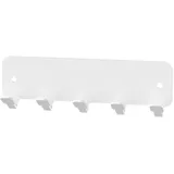 INOGS Schlüsselbrett (Weiß) - 5er Hakenleiste für Schlüssel - Schlüsselboard für Wand - Metall Schlüsselhalter mit und ohne Bohren zum Kleben - Key Board Wall - Schlüsselleiste mit Fünf Haken