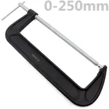 Yato Schraubzwinge C-Schraubzwinge 250 mm YT-64257, (Länge nach Wahl, 1 Stück), pulverbeschichtet 25 cm