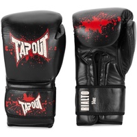 Tapout Boxhandschuhe aus Leder (1 Paar) Rialto, Black/Ecru/Red, 14 oz, 960006