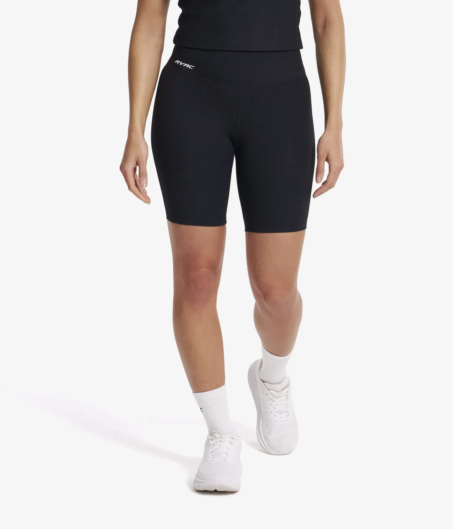 Shape Ribbed Biker Shorts Damen Black, Größe:M - Outdoor Tights - Schwarz