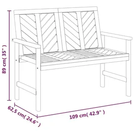 vidaXL Gartenbank 109 x 59 x 89 cm Braun
