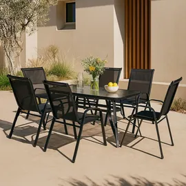 casa.pro Aradeo Set 7-tlg. Schwarz