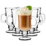 Glasmark KROSNO 1992 Gläser 6er Set 0,2 Liter Kaffeegläser Teegläser Kaffee Tee Glas Irish Coffee Latte Macchiato Glühwein Gläser Trinkgläser Wassergläser Spülmaschinenfest Glasses 6 x 200 ML