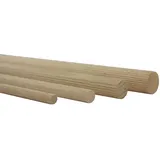 vasalat Holzstäbe gerillt zum Basteln 100cm x 10mm Buche Natur Inhalt 12 Stück