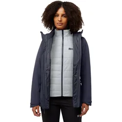 3-in-1-Funktionsjacke JACK WOLFSKIN "HUNBERG 3IN1 JKT W", Damen, Gr. XS, grau (graphite), Hauptmaterial: 100% Polyester (recycled); Kontrast: 100% Polyester (recycled); Futter: 100% Polyester (recycled); Innenmaterial: 100% Polyester (recycled); Füllung: 100% Polyester (recycled), Jacken