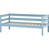 Hoppekids Einzelbett »ECO Comfort Kinderbett, Kiefer Massivholz, Jugendbett inkl. Rollrost«, 70x160 cm, wahlweise in verschieden Farben/ Matratze Absturzsicherung, blau