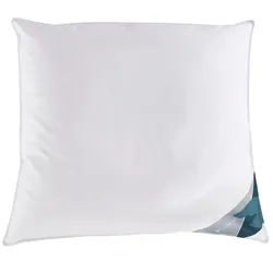3-Kammer-Kopfkissen »Kuscheltraum, Kissen mit Hausstaub- & Milbenbarriere«, Füllung: Außenkammern mit 60% Daunen, 40% Federn, Bezug: 100% Baumwolle, (1 St.), Kopfkissen 40x80 cm, 80x80cm, Made in Germany, 286175-0 weiß