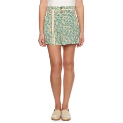 Shorts LE TEMPS DES CERISES, Damen, Gr. 28, EURO-Größen, beige (natur), 100% Baumwolle, casual, Hosen, mit trendigem Seil-Gürtel
