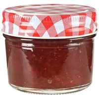 VidaXL Marmeladengläser mit Weißen/Roten Deckeln 24 Stk. 110 ml