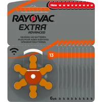 Rayovac 60x Hörgerätebatterie Zinc Air, 13, 1.4V 10x 6
