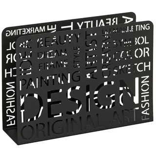 HAKU Zeitschriftenkorb Metall schwarz Zeitungsablage Zeitungsständer - Maße: B 35 x H 26 x T 10 cm, Style: Modern