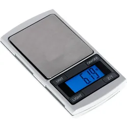Adler AD 3168 Präzisionswaage digital Feinwaage mit beleuchteter LCD Anzeige silber