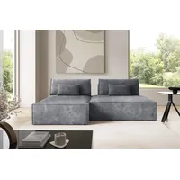 Furnisell Modular Cord Ecksofa Sofa "LUCCA", Grau - Grau