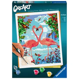 Ravensburger 28991 - CreArt, Malen nach Zahlen, Flamingo Love