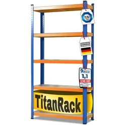 KARAT Schwerlastregal - Blau-Orange - Traglast bis 875 kg - 220 x 90 x 60 cm