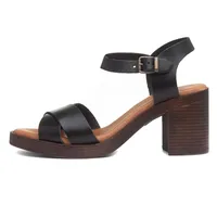 Hush Puppies Damen Georgia Heeled Sandale mit Absatz, Schwarz, 39 EU