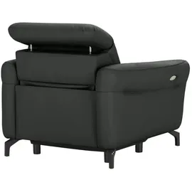 Uno Relaxsessel Basel Leder 99 x 87 x 96 cm Schwarz elektrisch