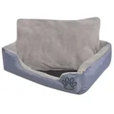 vidaXL Hundebett mit gepolstertem Kissen Größe XXL Grau