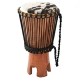 Terré Ashiko Basstrommel Ø 29-31cm Höhe 58-60 cm Afrika Kuhfell Cut Out Standtrommel Braun