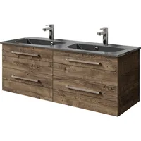 Saphir »Serie 6025 Mineralmarmor-Waschtisch mit Unterschrank, 132 cm breit«,