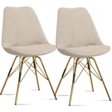 Wohnling Esszimmerstuhl WL7.141 beige Stoff