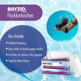 Bayzid 8x 1 kg Flockkartusche für Pools
