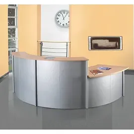 Kerkmann Anbautheke Genua gebogen, buche, silber 126,5 x 80,0 x 72,0 cm