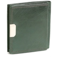 LEAS Wiener-Schachtel mit großer Kleingeldschütte, Echt-Leder, grün Special Edition
