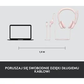 Logitech H390 USB-A Rosa