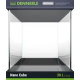 Dennerle Nano Cube White Glass, 30 Liter - Aquascaping Aquarium - 30 x 30 x 35 cm