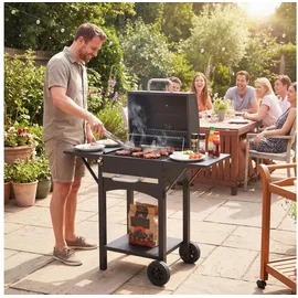 Outsunny Holzkohlegrill schwarz