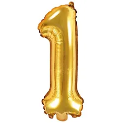 Folienballon gold Zahl 1