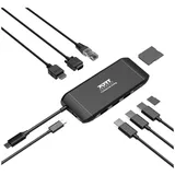 PORT DESIGNS Port Reise-Dockingstation USB Typ-C 4K - Schwarz