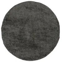 Pergamon Hochflor Langflor Teppich Aloha Anthrazit, 200cm Rund,