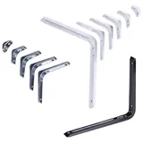 boomet Wandregalhalter Regalwinkel, 3 4-tlg., Weiß 3x3 cm Regalträger Regalhalterung weiß 3 cm x 3 cm x 2 cm