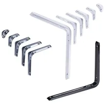 boomet Wandregalhalter Regalwinkel, 3 4-tlg., Weiß 3x3 cm Regalträger Regalhalterung weiß 3 cm x 3 cm x 2 cm