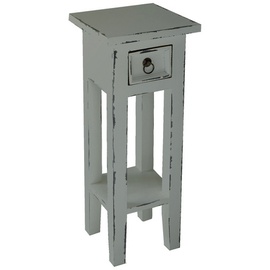Garden Pleasure PADEA Beistelltisch Massivholz grau 25,0 x 25,0 x 67,0 cm
