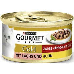 Purina Gourmet Gold Zarte Häppchen mit Lachs und Huhn 85G