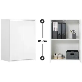 mokebo Mehrzweckschrank Der Kurze 60 x 81 x 34 cm Weiß