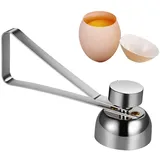 Bessy shop Eierköpfer,Shell Öffner Eieröffner Stainless Steel Egg Topper Cutter Eierdeckel Eierschalenschneider Eierknacker-Öffner für rohes/weiches, hart gekochtes Ei.