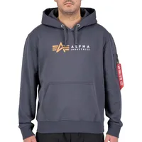 Alpha Industries Label Kapuzenpullover Greyblack L