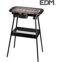 EDM Elektrischer Standgrill Schwarz Schwarz One Size