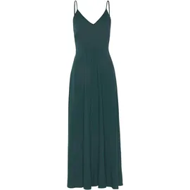 LASCANA Maxikleid LASCANA, Damen, Gr. 34, N-Gr, grün (dunkelgrün), Web, Obermaterial: 100% Viskose, unifarben, figurumspielend bodenlang, V-Ausschnitt, Kleider Maxikleid, aus gewebter Viskose, Cut-Out am Rücken, Sommerkleid
