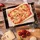 Skotti Pizzastein 24 cm Edelstahl/Stein beige