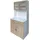 Hti-Living Küchenbuffet mit Glasteil 184 x 205 cm Weiß