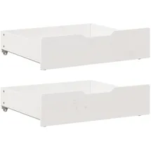 vidaXL Bettschubladen 2 Stk. Weiß 75x55x17 cm