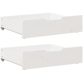 vidaXL Bettschubladen 2 Stk. Weiß 75x55x17 cm